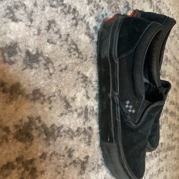 All black vans slip on, skateboarding pop Cush insole,good condition, - Picture 2 of 5